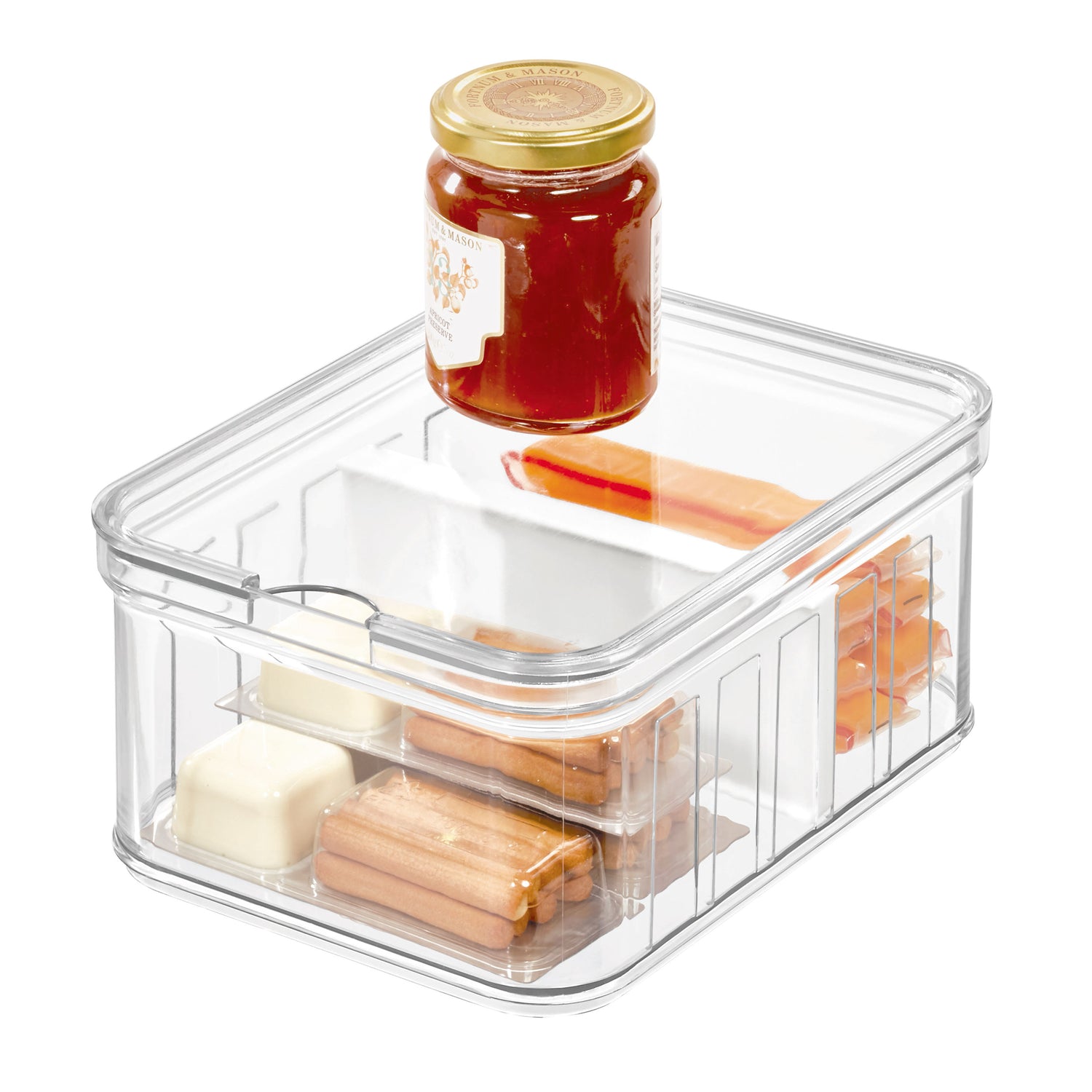 fridge and pantry organiser with dividers crisp small