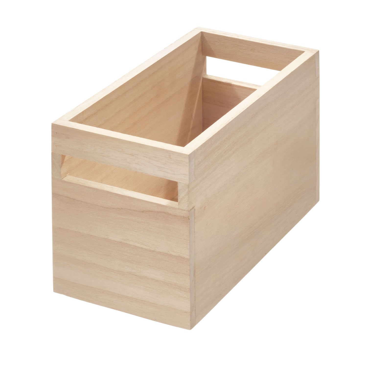 Wooden Pantry Storage Bin with Handle- Tall Rectangular