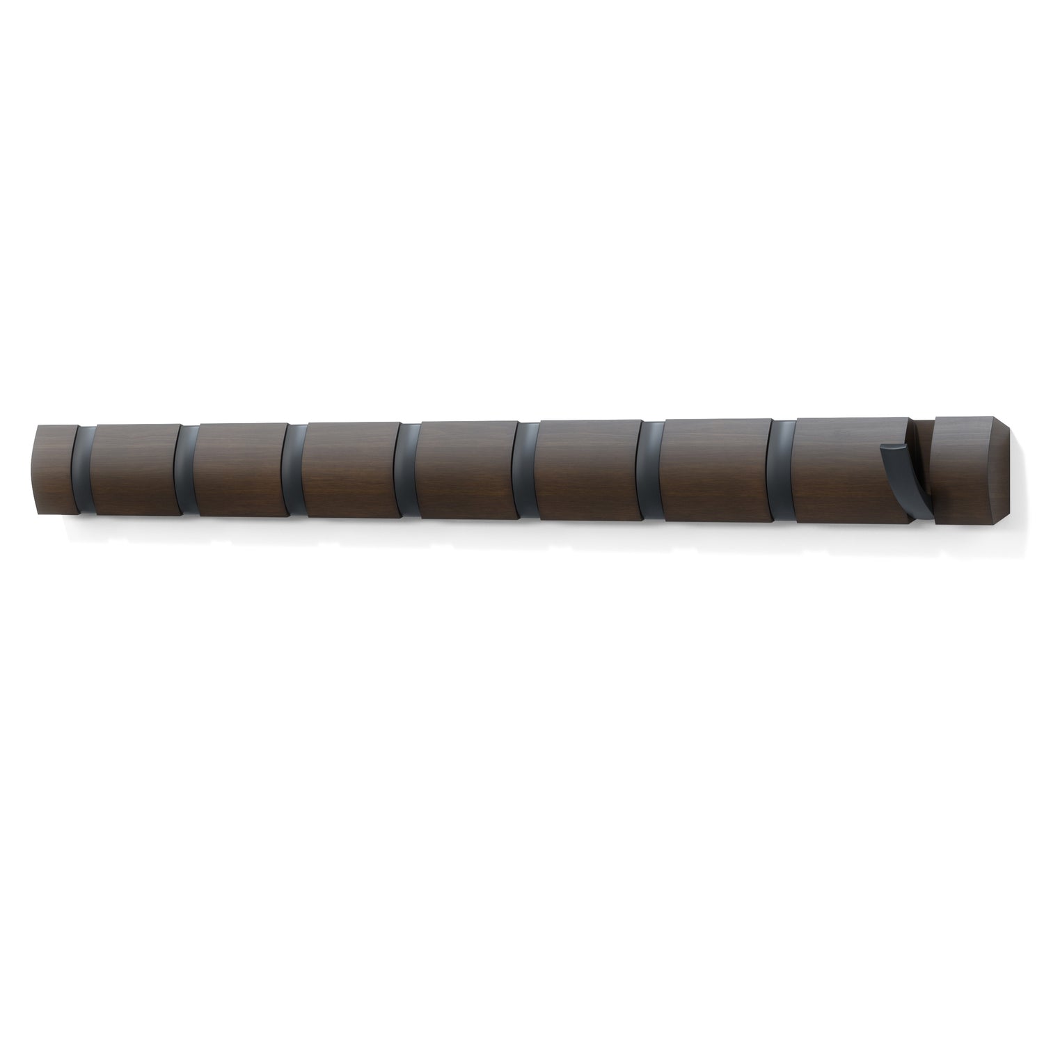 Flip Coat Hook Xl Walnut Black