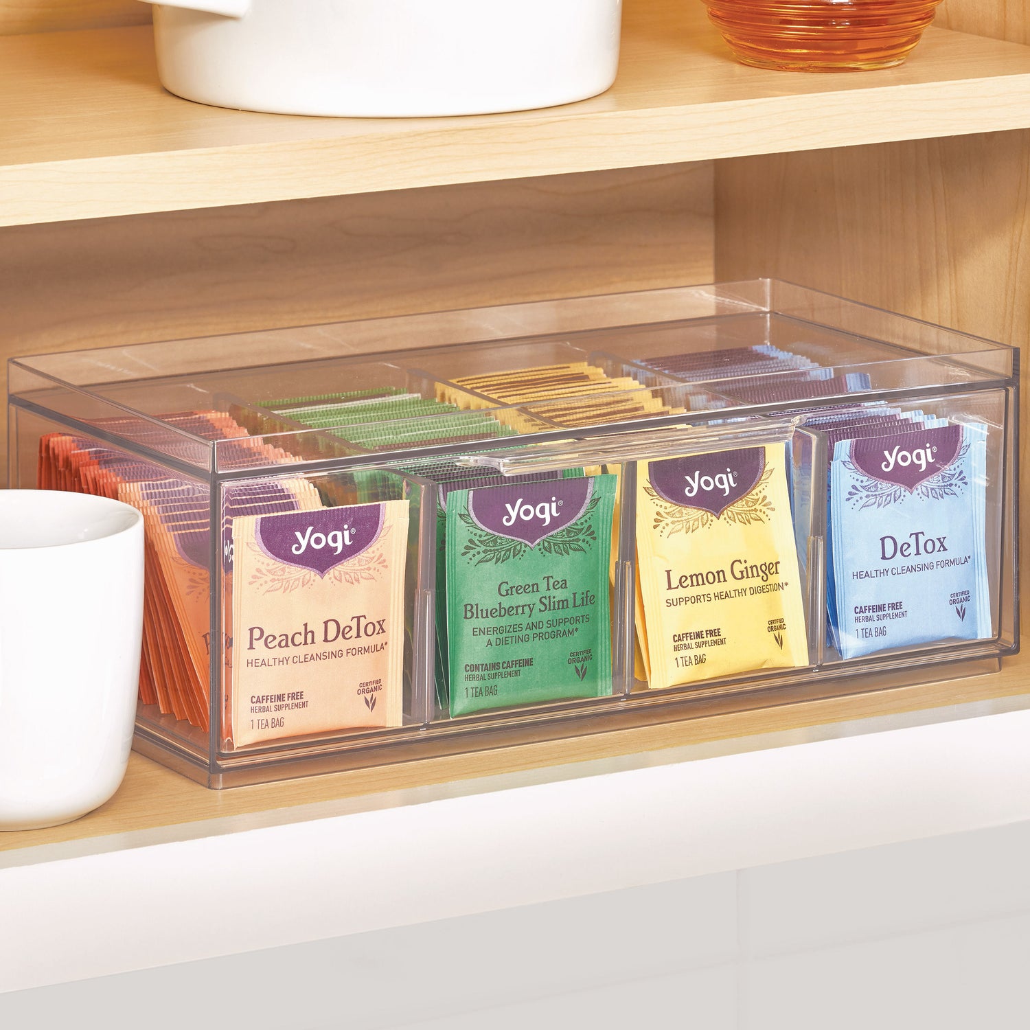 stackable teabag storage box crisp