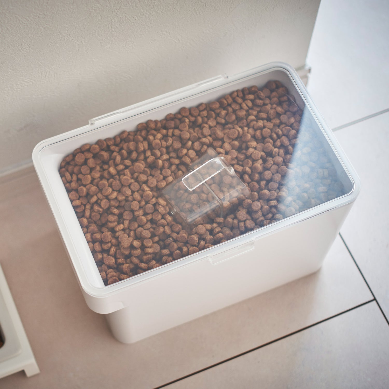 Pet Food Storage Container with Measuring Cup
