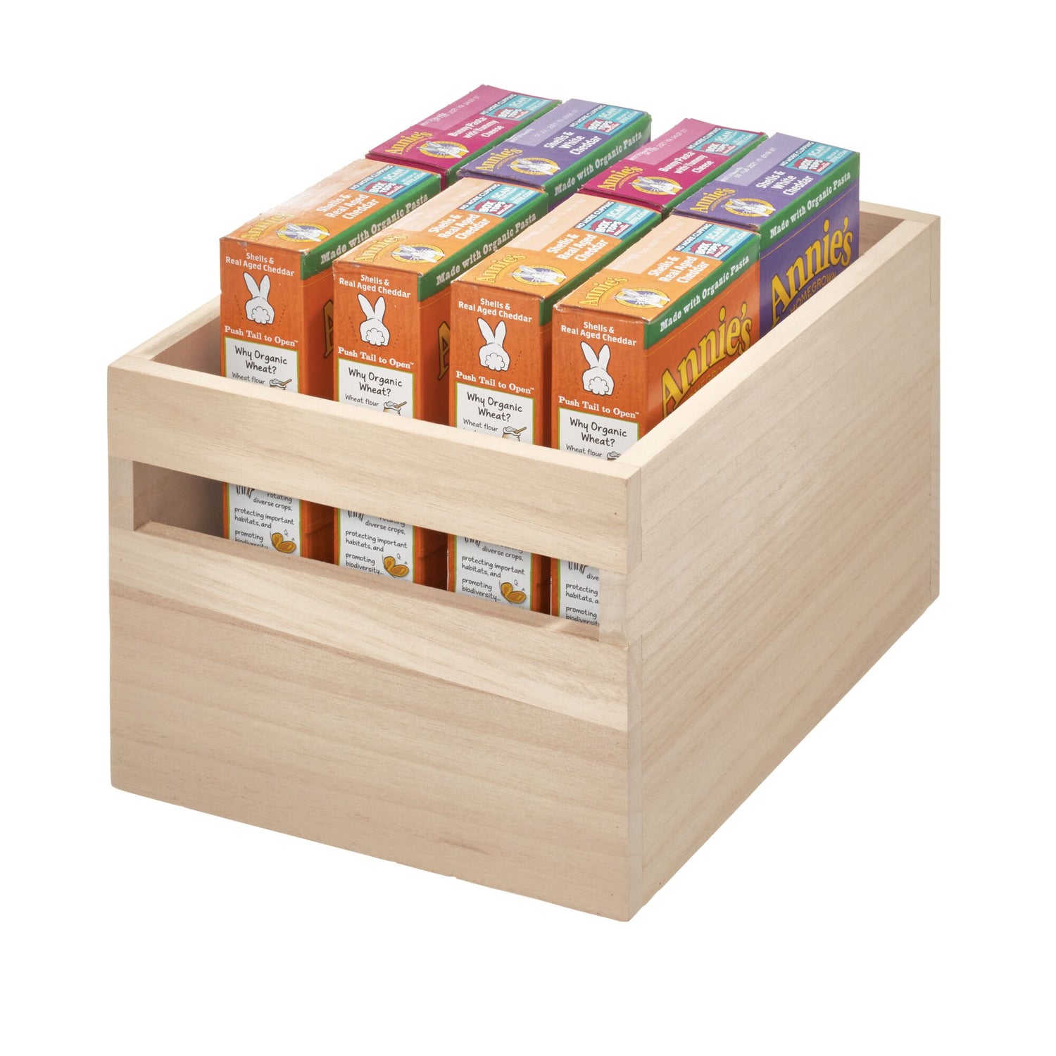 Wooden Pantry Storage Bin With Handle- Tall Medium