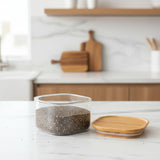 Glass Storage Canister With Bamboo Lid 500Ml - Not A Boring Box