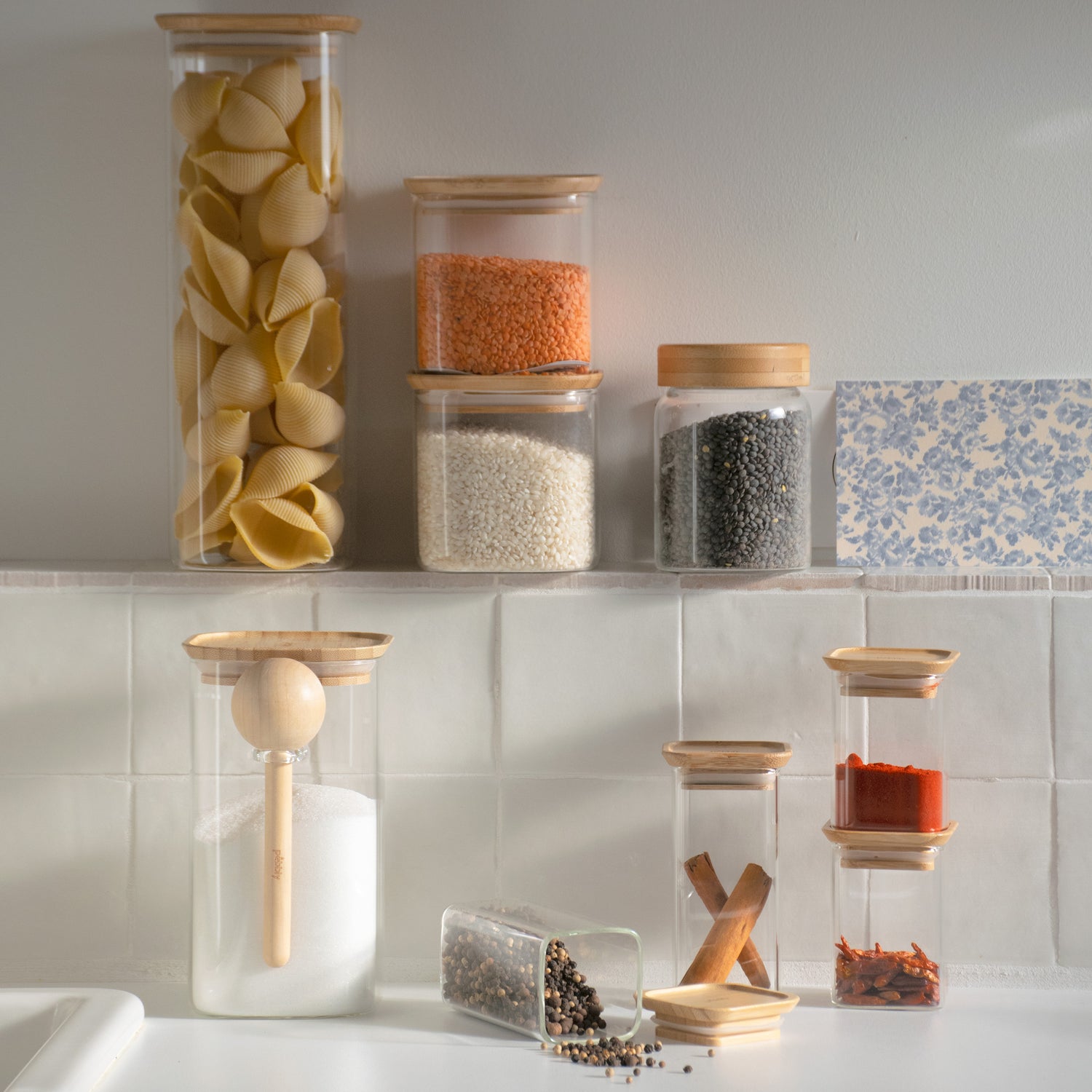 set of 2 spice jars 240ml