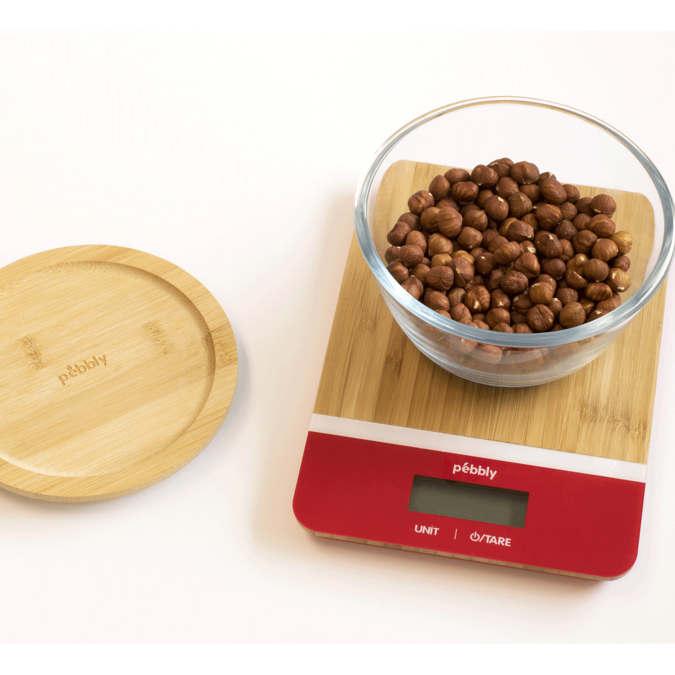 glass mixing bowl with bamboo lid 770ml