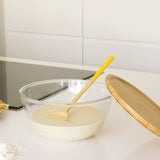 glass mixing bowl with bamboo lid 2600ml