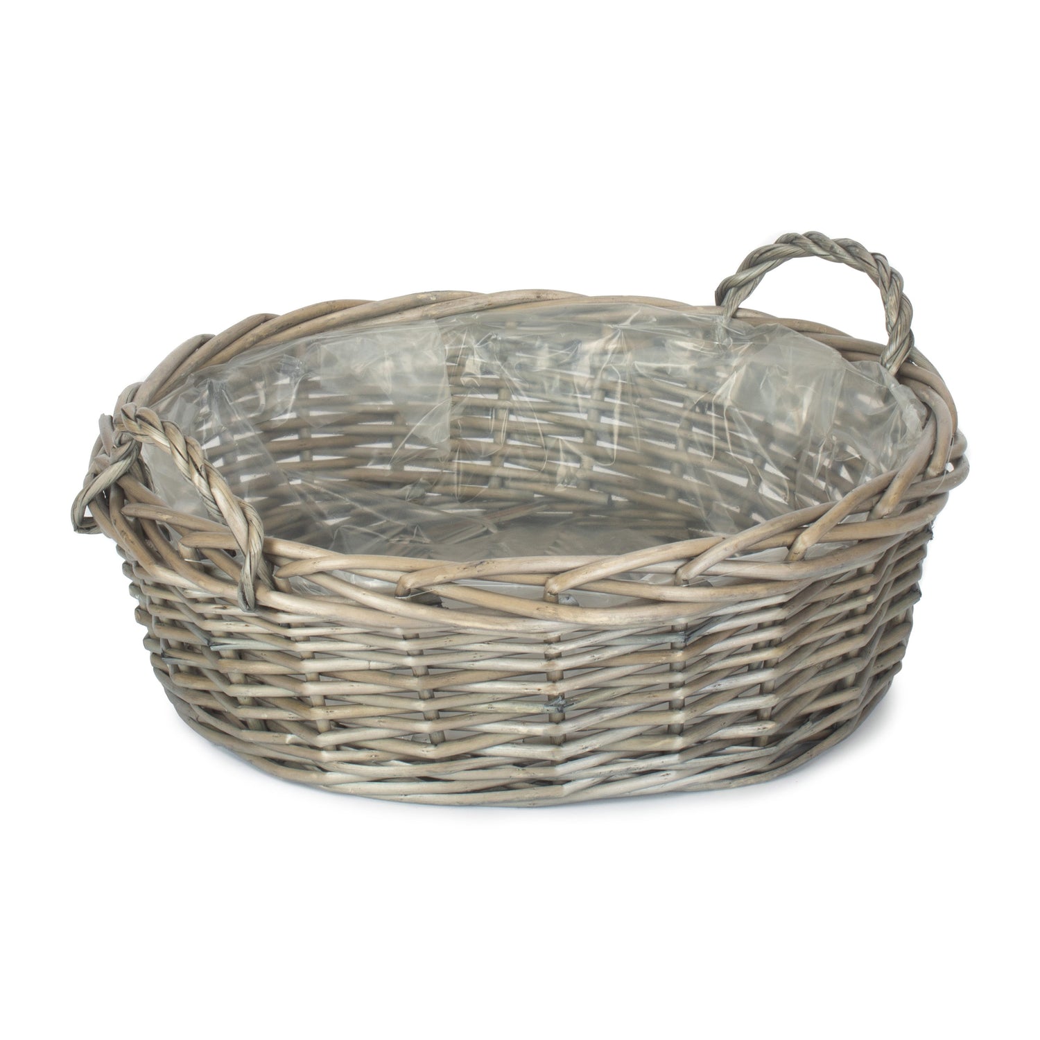 Round Willow Display Tray With Plastic Lining