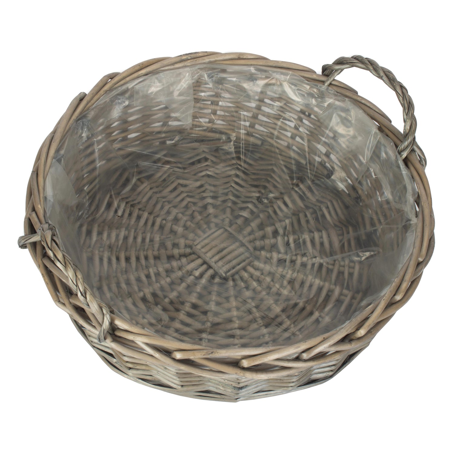 Round Willow Display Tray With Plastic Lining
