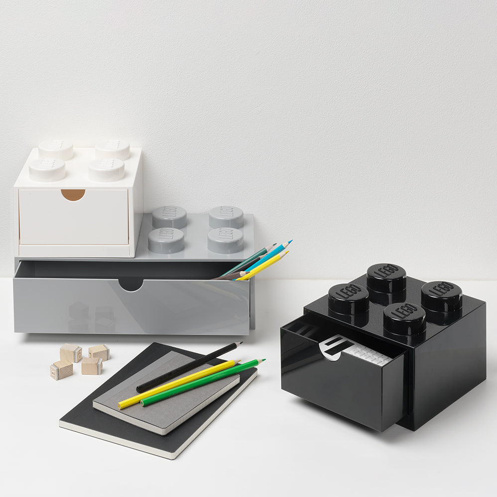 giant lego brick desktop storage drawer set