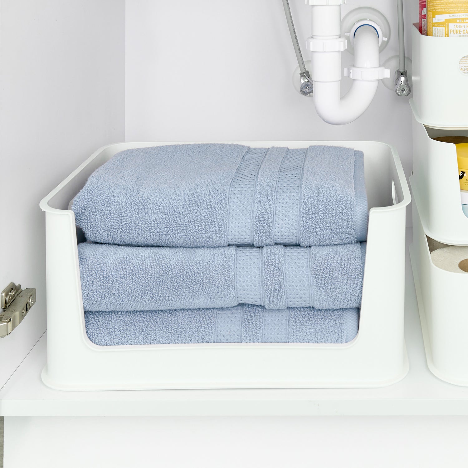 Stackable Open Front Storage Bin