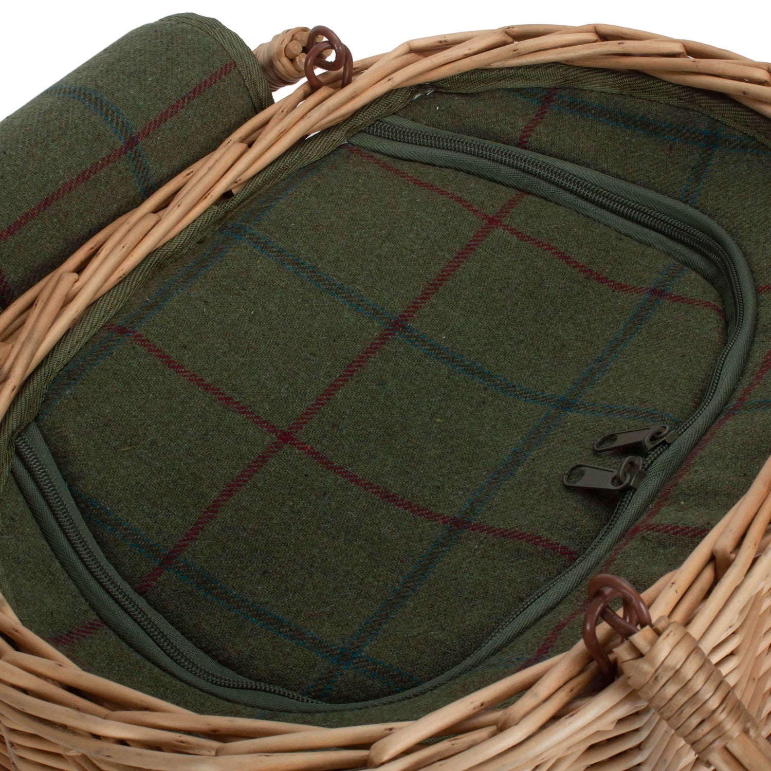 Oval Chiller Hamper Basket Green Tweed
