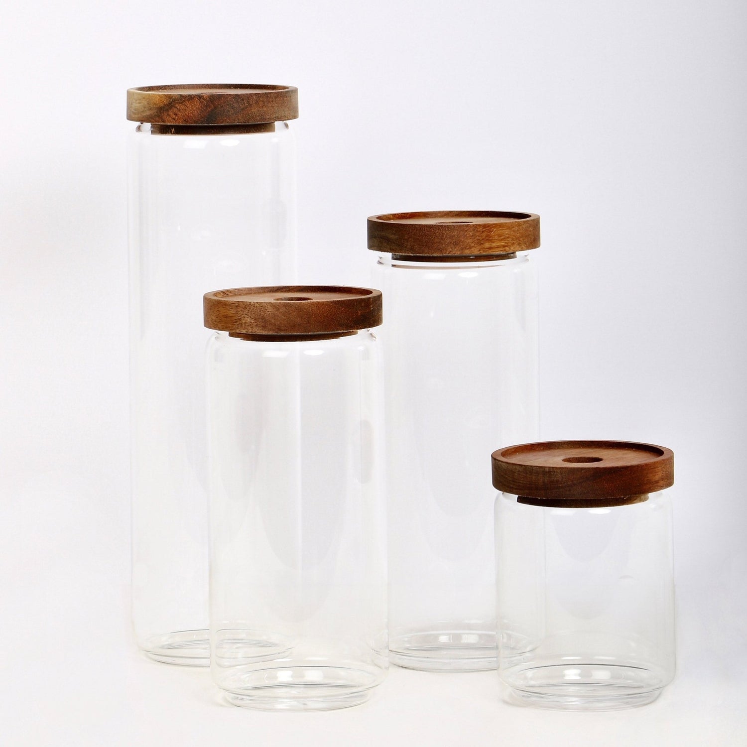 Glass Storage Jar with Acacia Lid - Not A Boring Box APFE