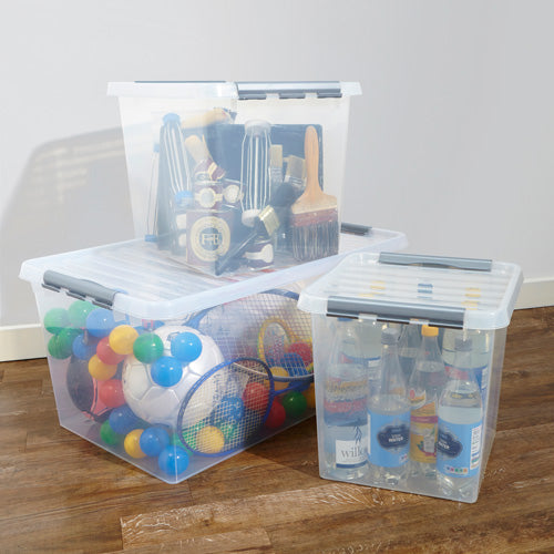 Lidded Plastic Storage Box - 38 Ltr