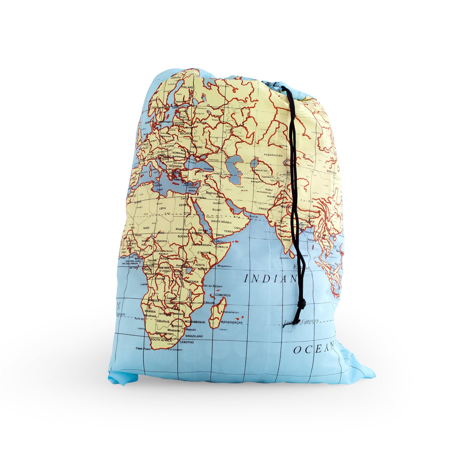 travel laundry bag world map