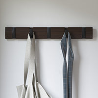 flip coat hook walnut black