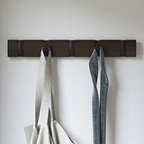 Flip Coat Hook Walnut Black