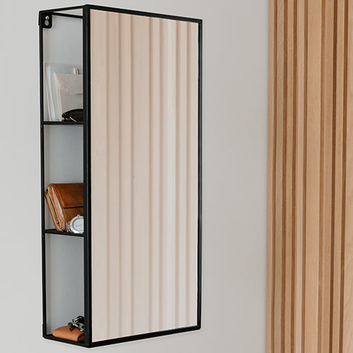 hallway storage mirror