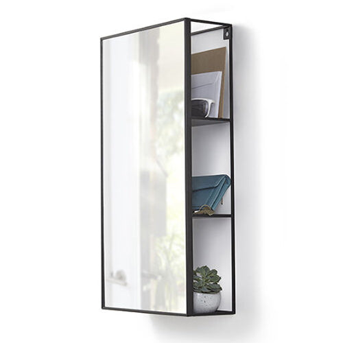 hallway storage mirror