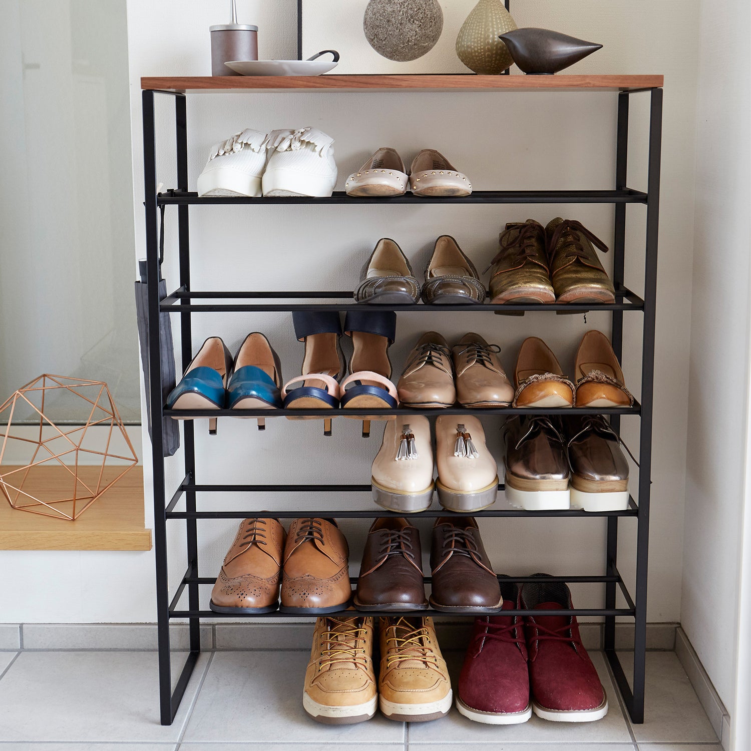 6 Tier Shoe Storage Console - Tower