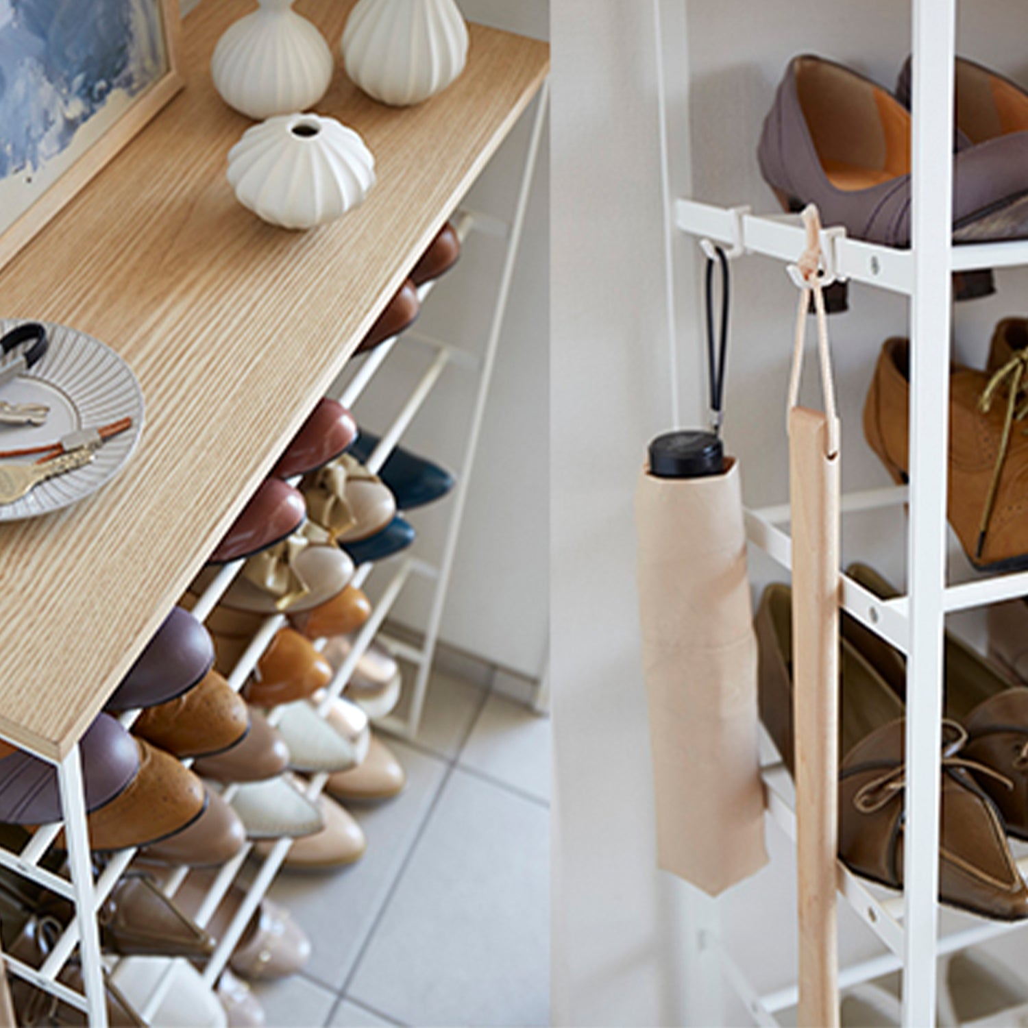 6 Tier Shoe Storage Console - Tower