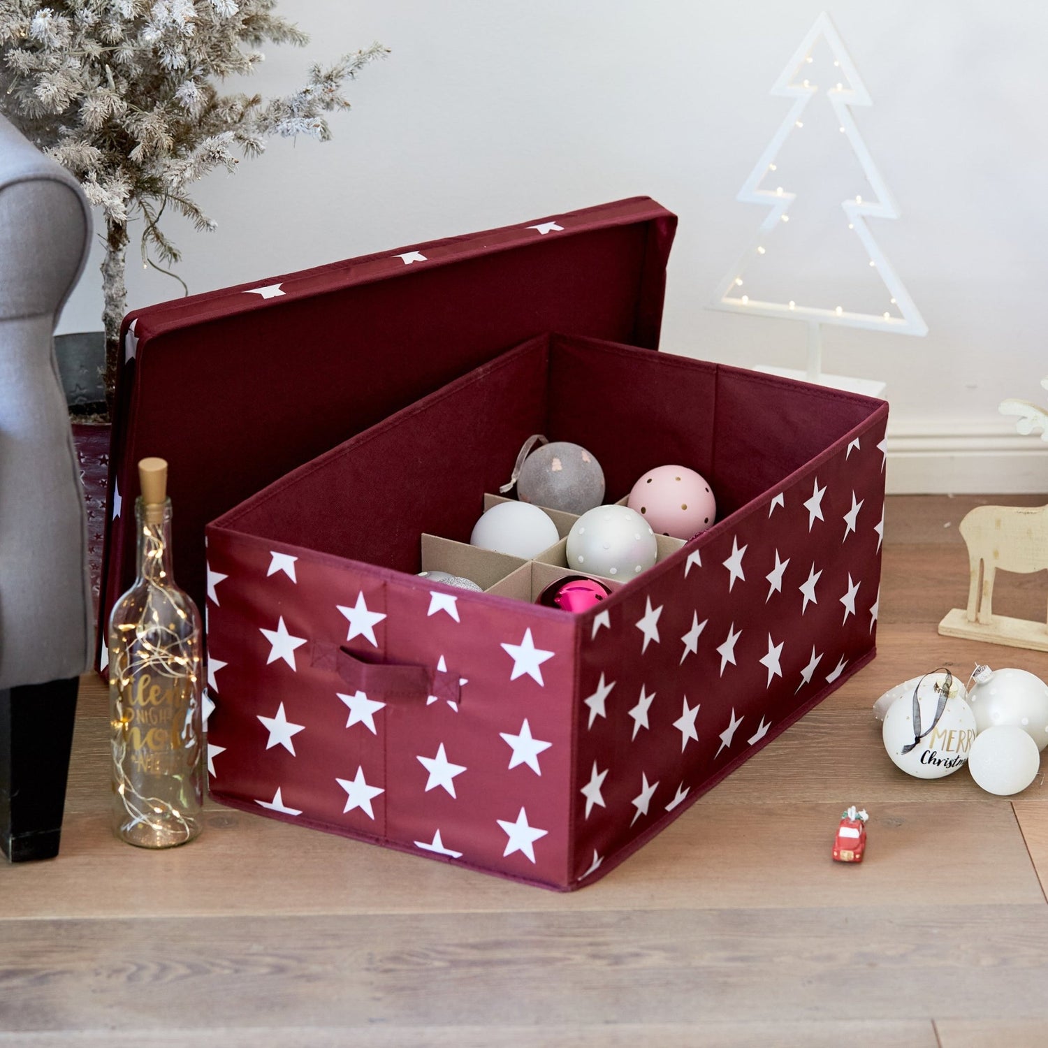 Fold - Flat Christmas Bauble Storage Box - Not A Boring Box APFE