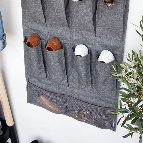 hanging pocket organiser grey