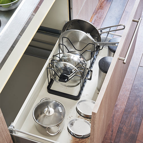 Extendable Pan Lid and Frying Pan Organiser