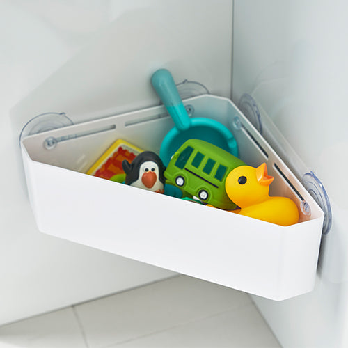 Corner Suction Shower Caddy White