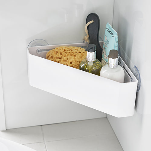Corner Suction Shower Caddy White