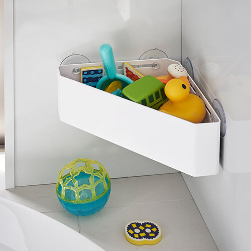 Corner Suction Shower Caddy White