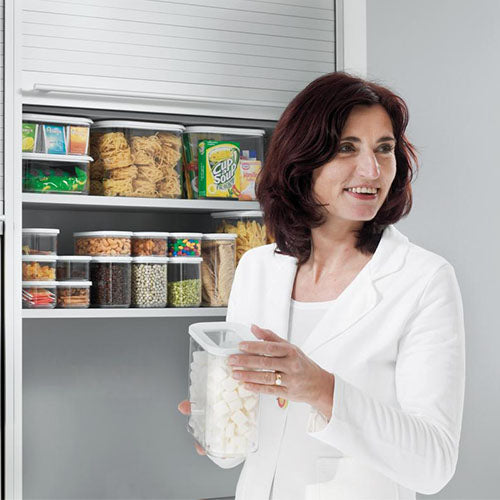 9 X Clear Kitchen Storage Canisters