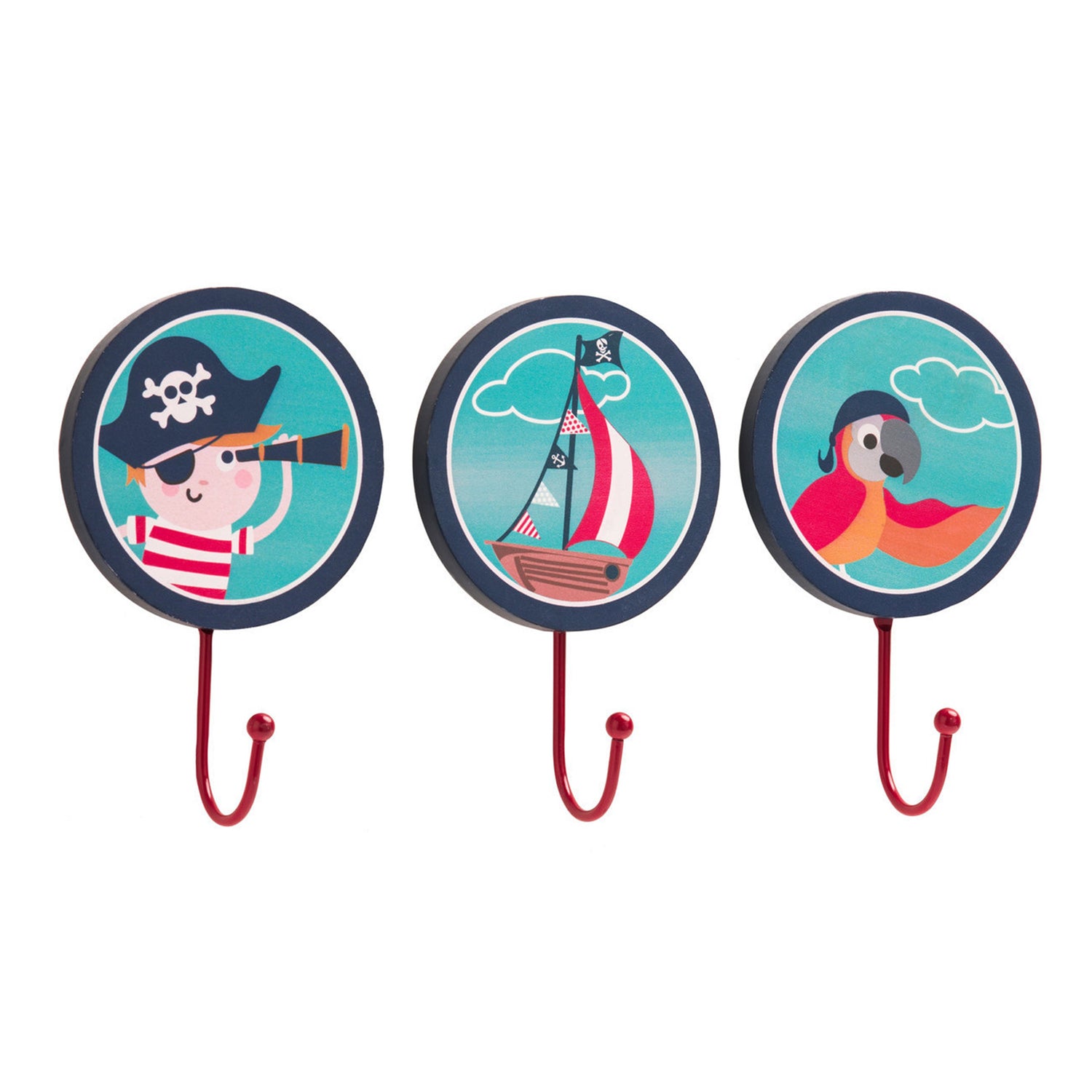 pirate wall hooks set of 3