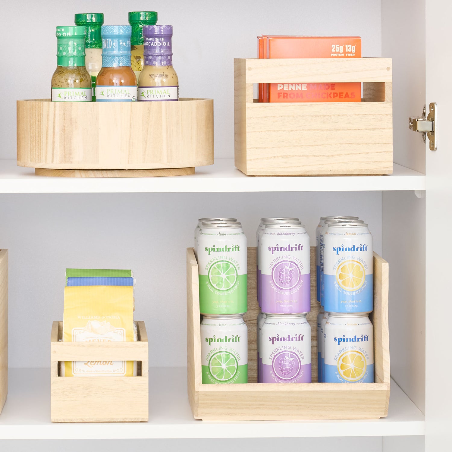 Open Fronted Wooden Pantry Organiser