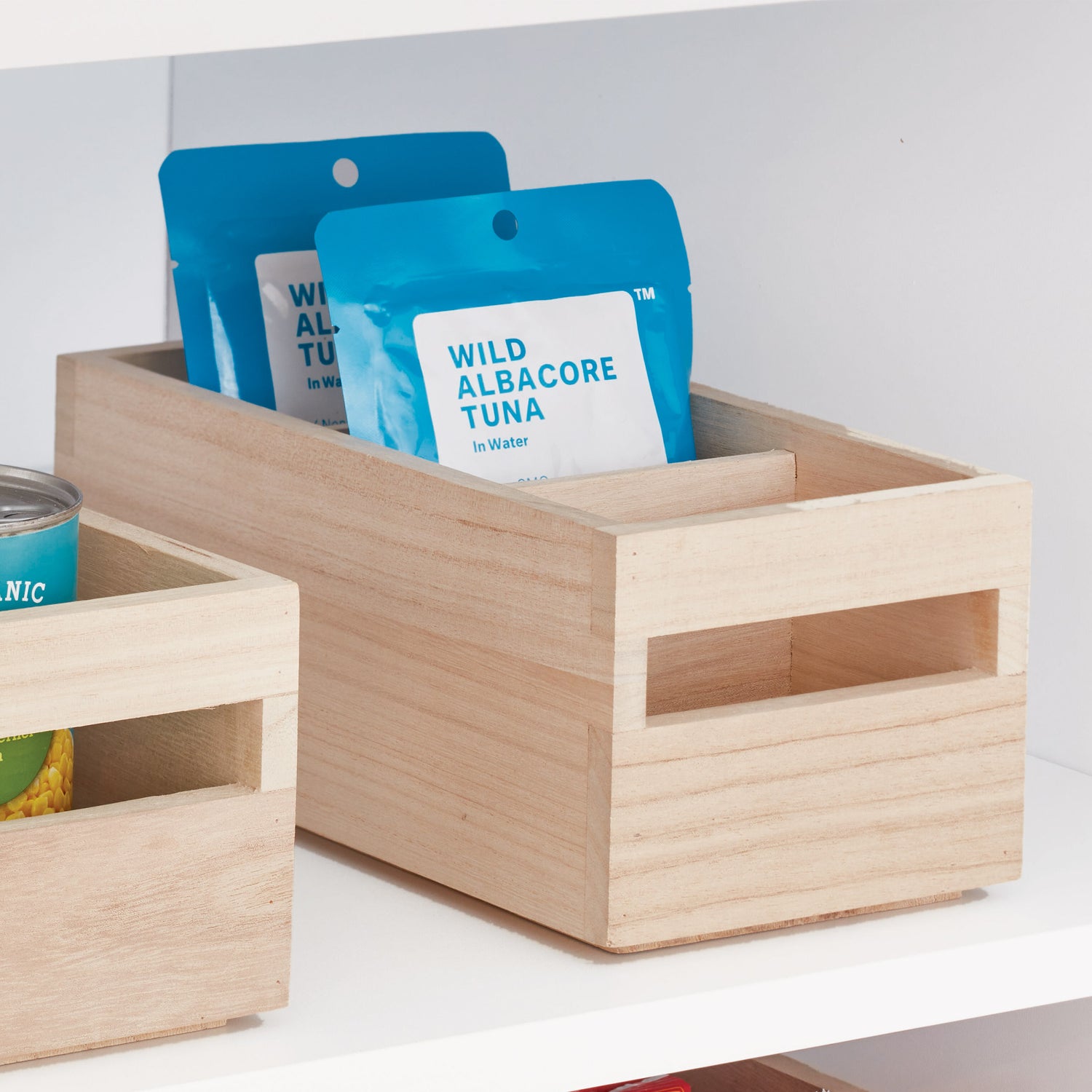 sachet pouch organiser wooden