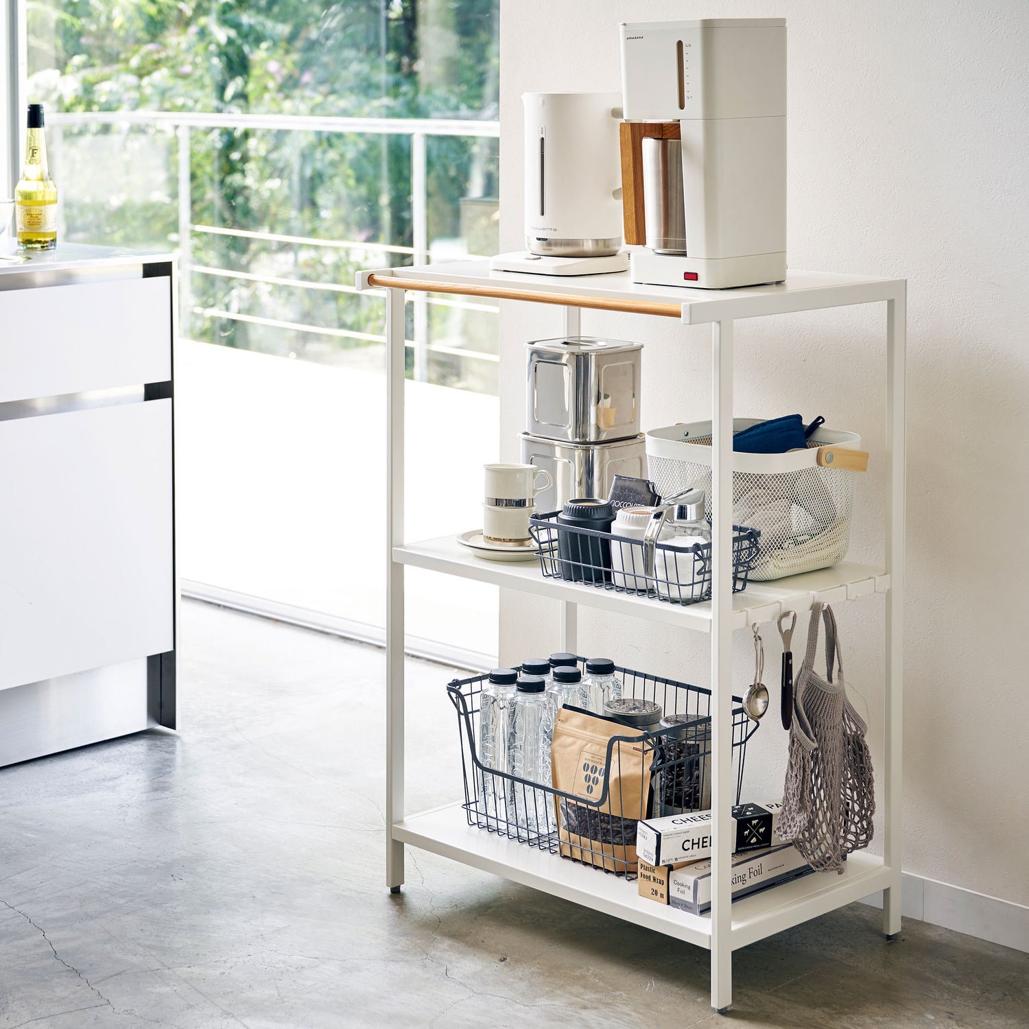 3 tiered storage rack tower
