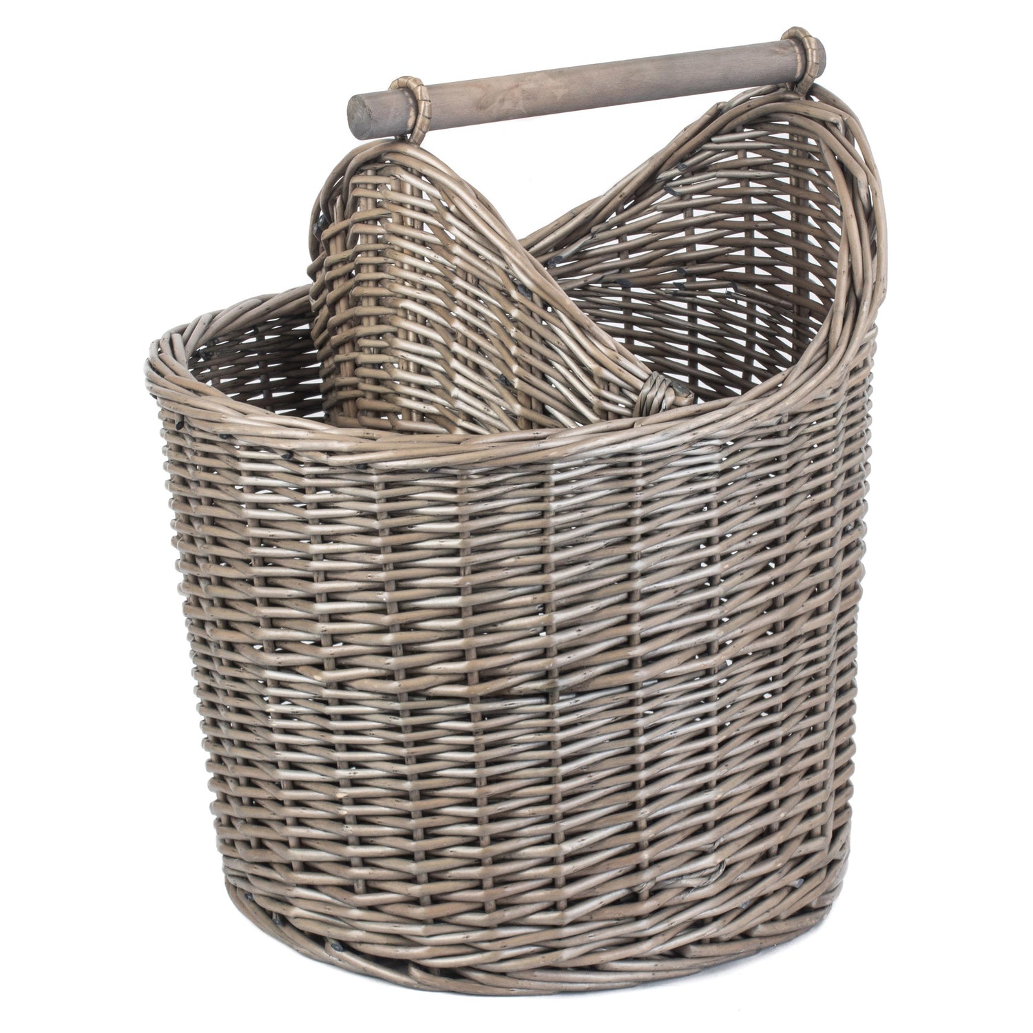 Willow Toilet Roll & Magazine Holder – Rustic Bathroom Storage Basket