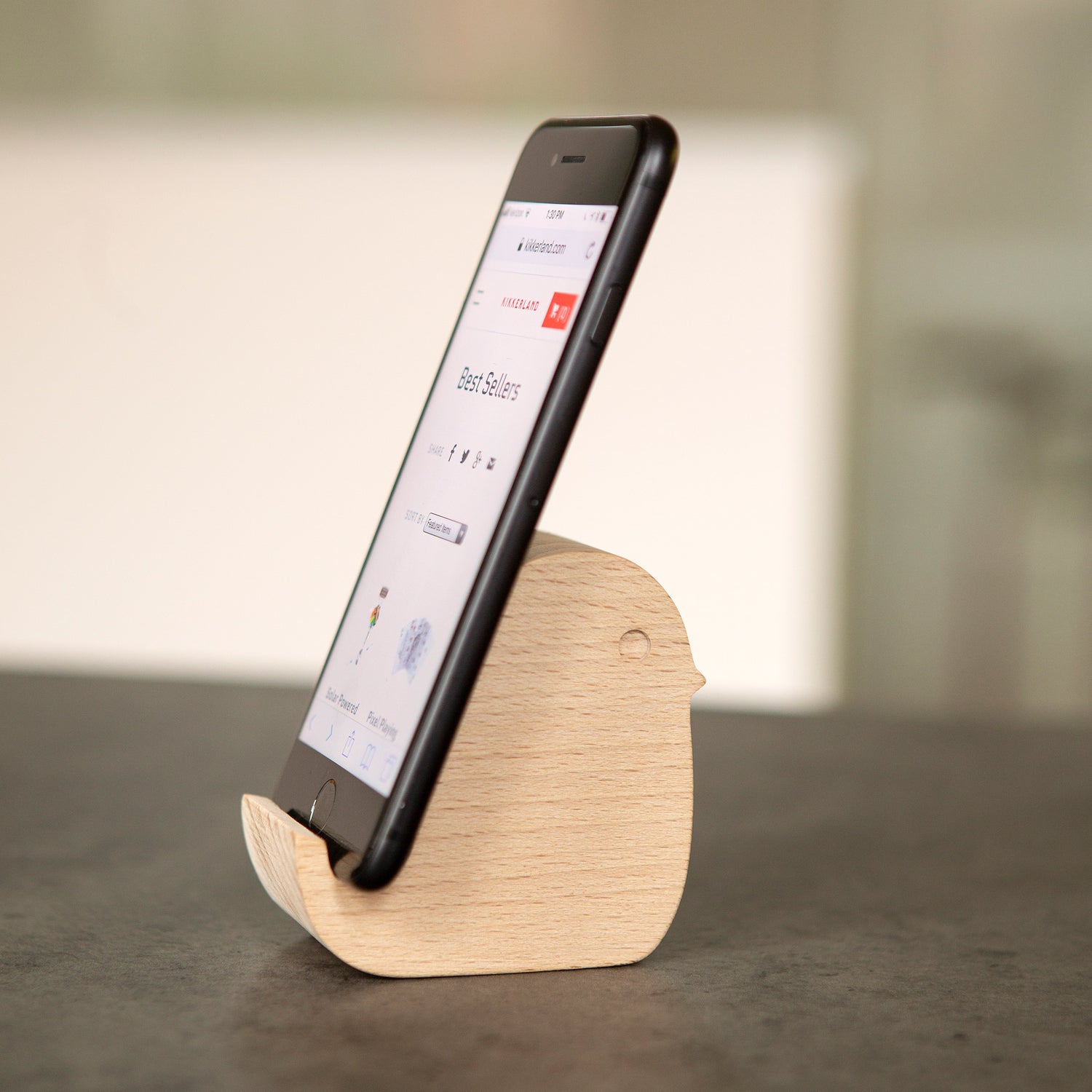 Beechwood Animal Phone Stand