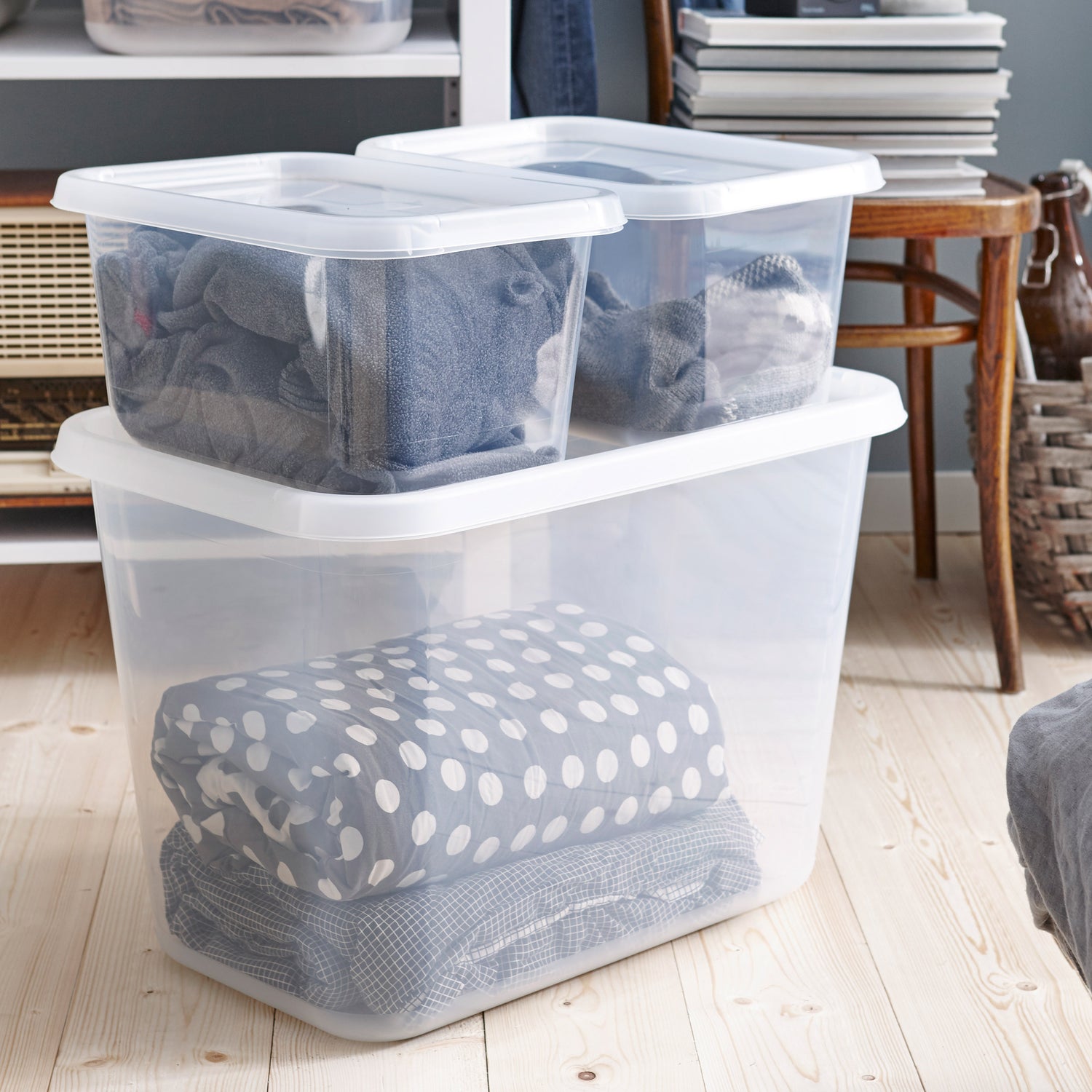 plastic lidded storage box basics bundle 2
