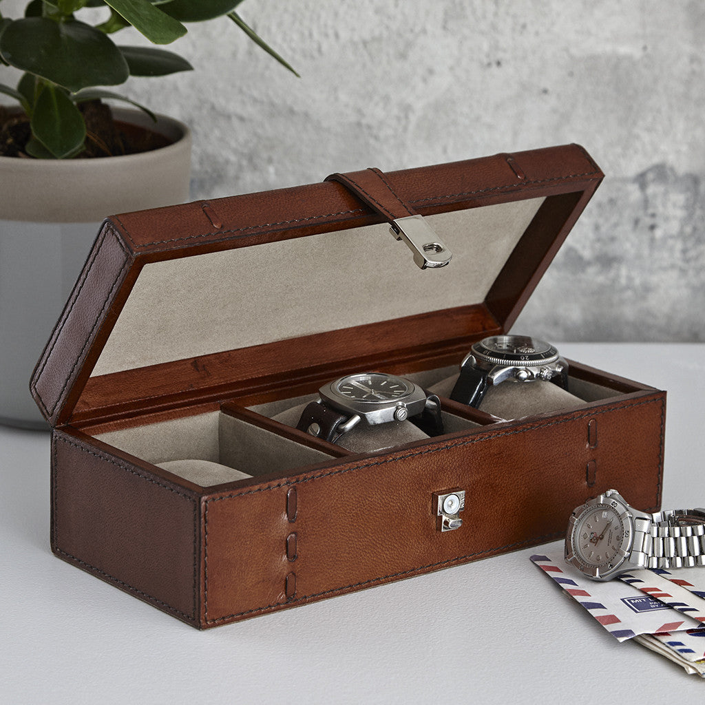 Watch storage box leather