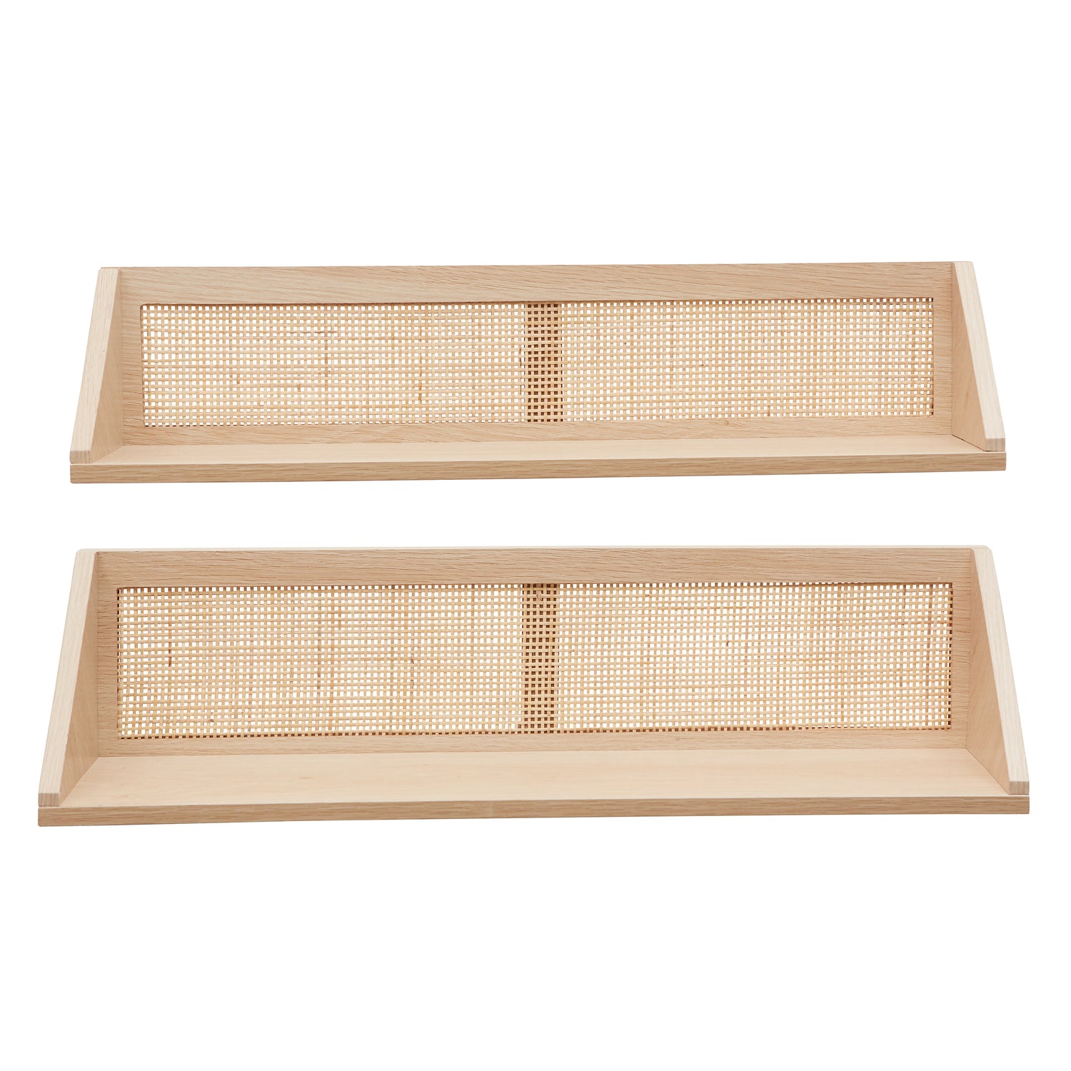 2 X Rattan Shelves