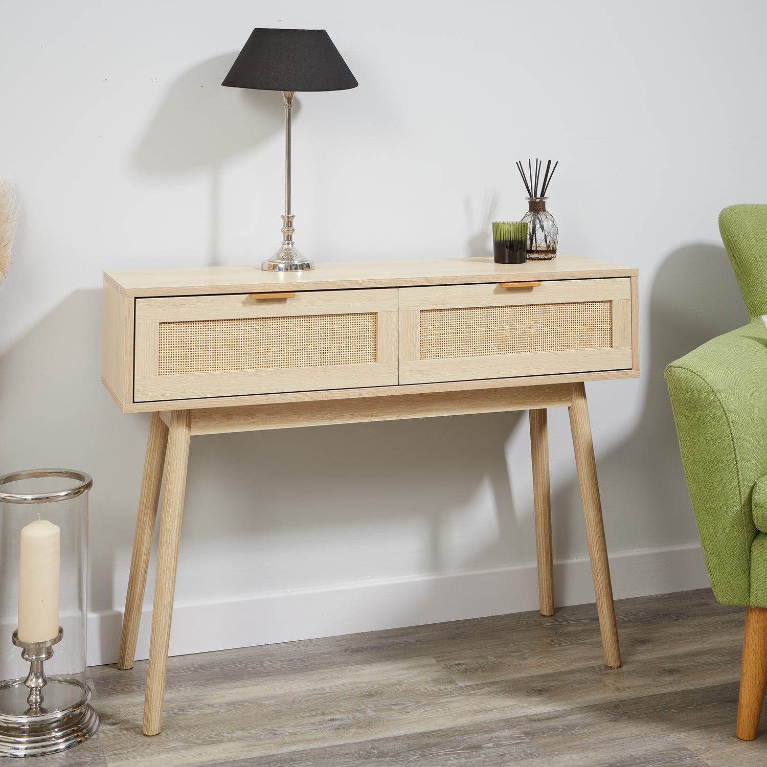 two drawer console table