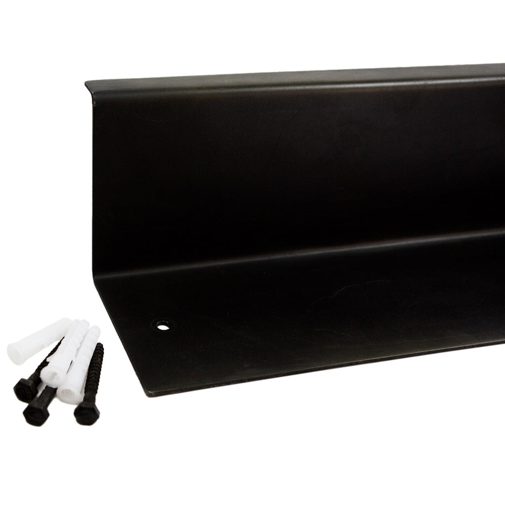 wall mounted display shelf with lip