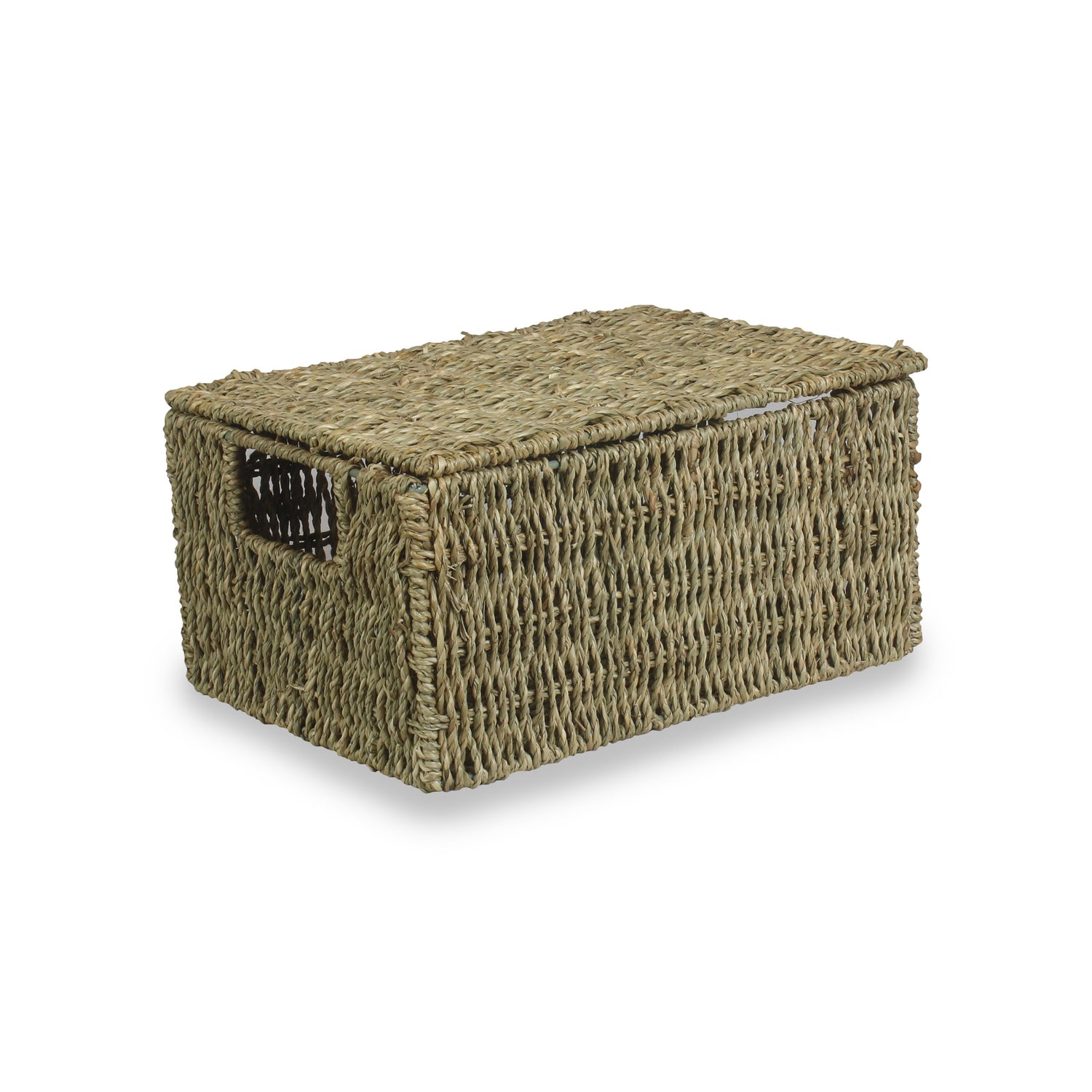 lidded seagrass hamper small