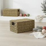 Lidded Seagrass Hamper Small - Not A Boring Box
