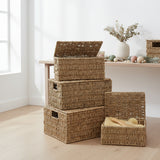Lidded Seagrass Hamper Set Of 4 - Not A Boring Box