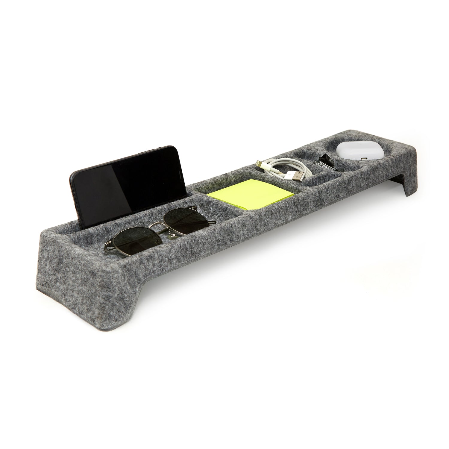 desk organiser over keyboard