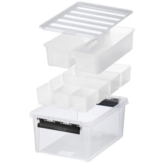 Plastic Storage Box With Inserts And Caddy