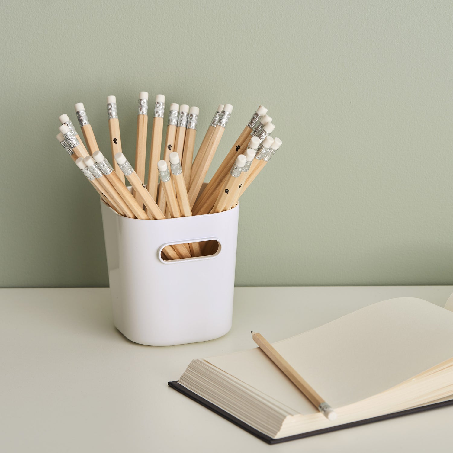 Compact White Mini Storage Pot