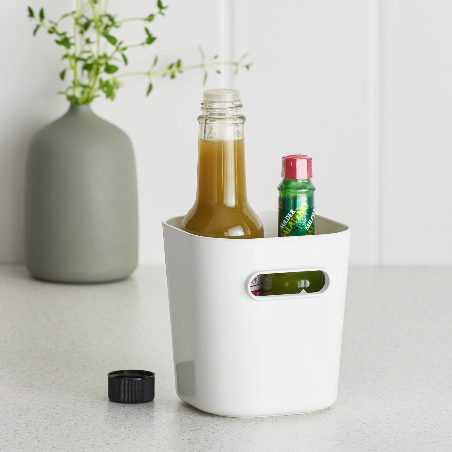 Compact White Mini Storage Pot