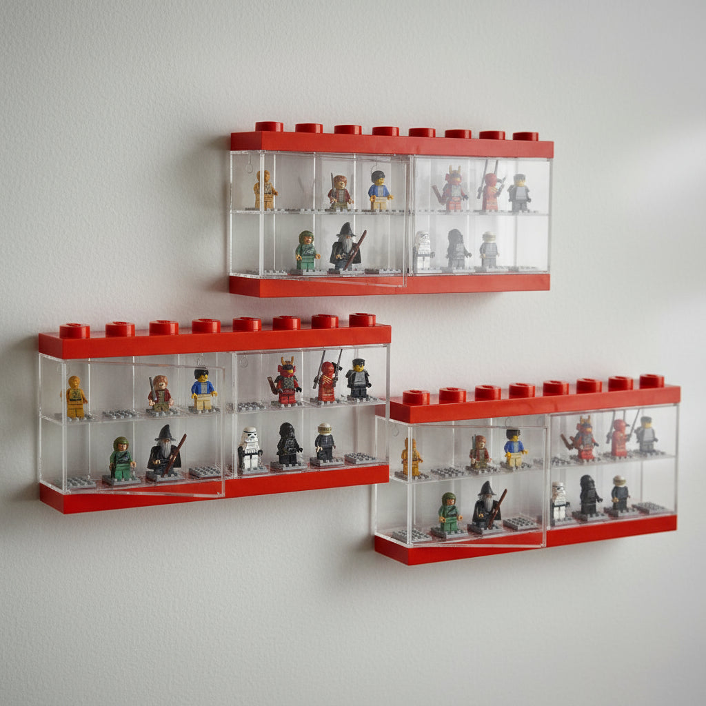 3 x Large LEGO Minifigure Display Cases Bundle